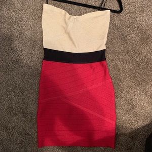 Strapless bandage dress
